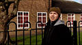 Karl outside his old school